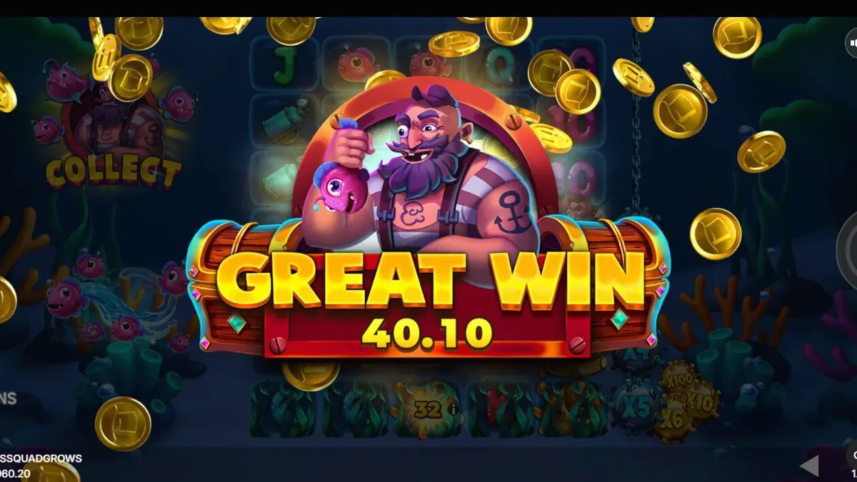 Fishin’ Madness Quadgrows slot underwater theme with expanding grid mechanics